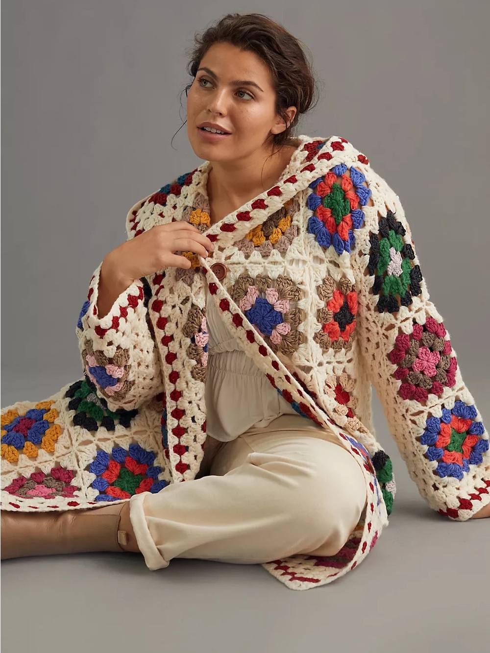 ANTHROPOLOGIE Cozy Crochet Cardigan RARE New With Tags